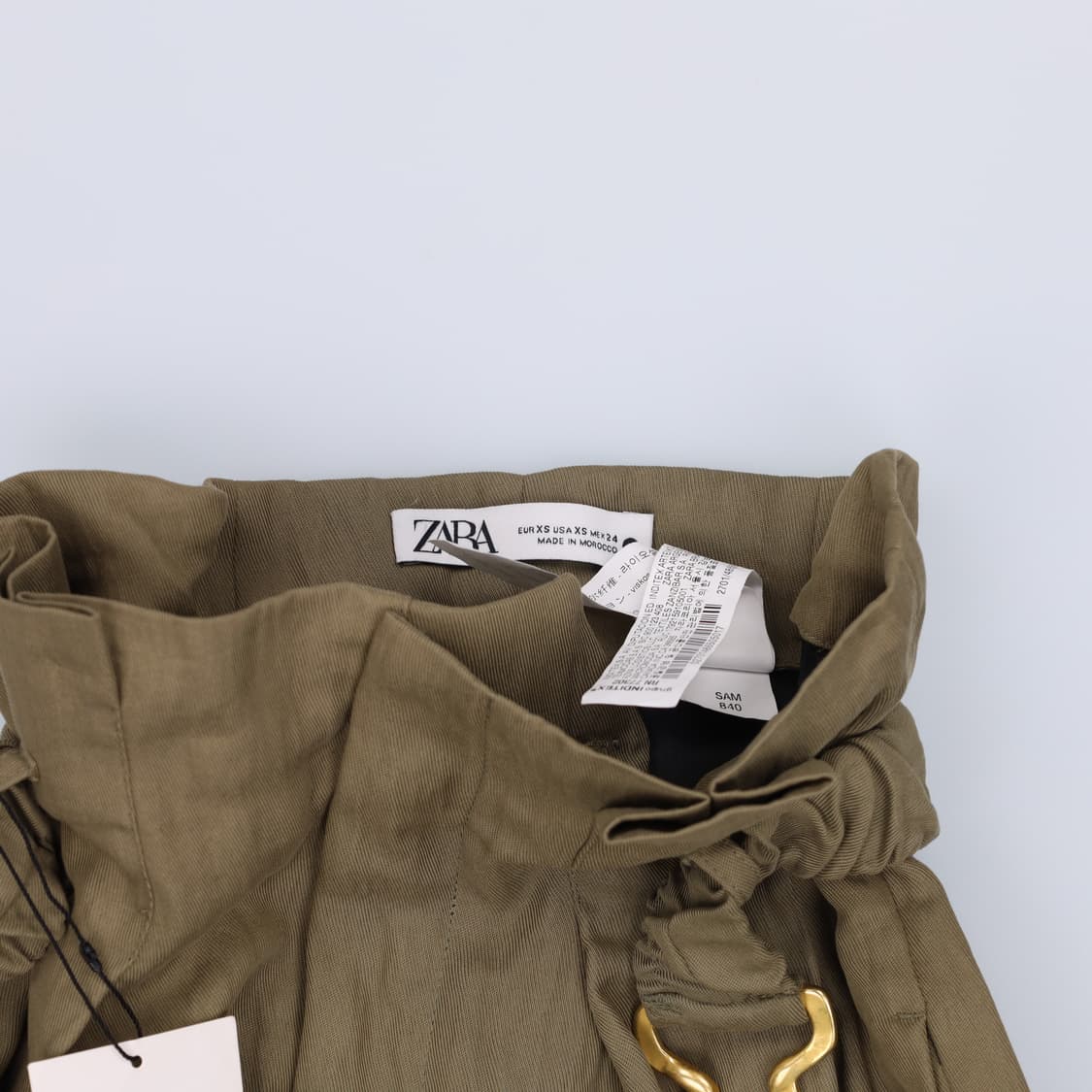 [EUR XS] 새상품 자라 여성 벨트팬츠 0105H2 상품이미지3
