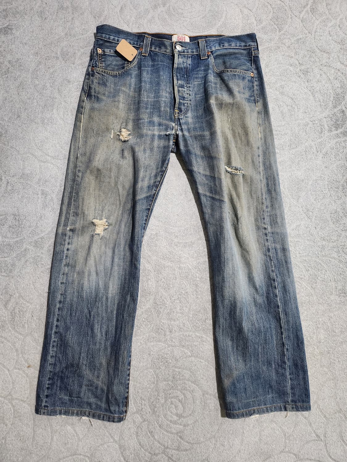 리바이스 501 중청 빈티지 데미지 청바지-34  상품이미지2