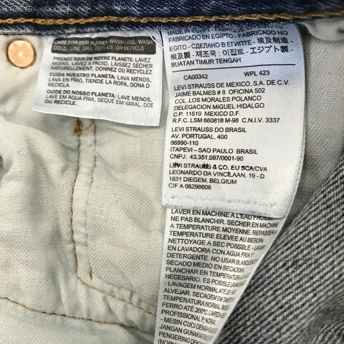 리바이스 501 오리지널 이집트 데님 [34x30] 상품이미지5