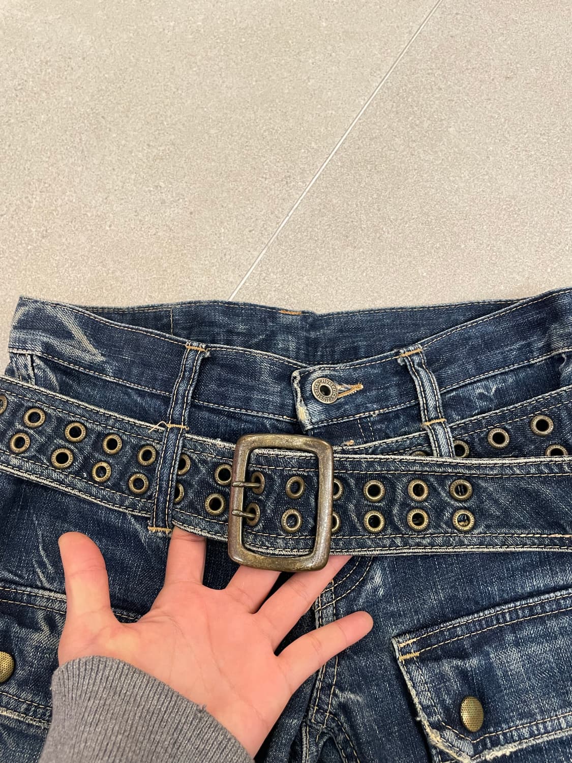 히스테릭글래머 데님 벨트 부츠컷 팬츠 상품이미지3