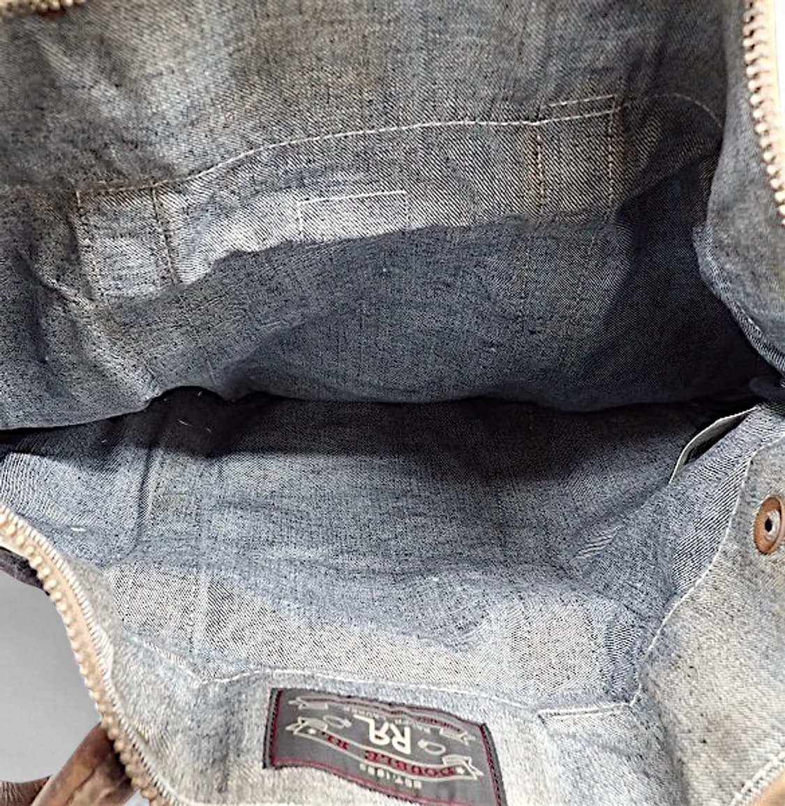 더블알엘 RRL 데님 레더 빈티지가공 2WAY 토트 크로스백 상품이미지3