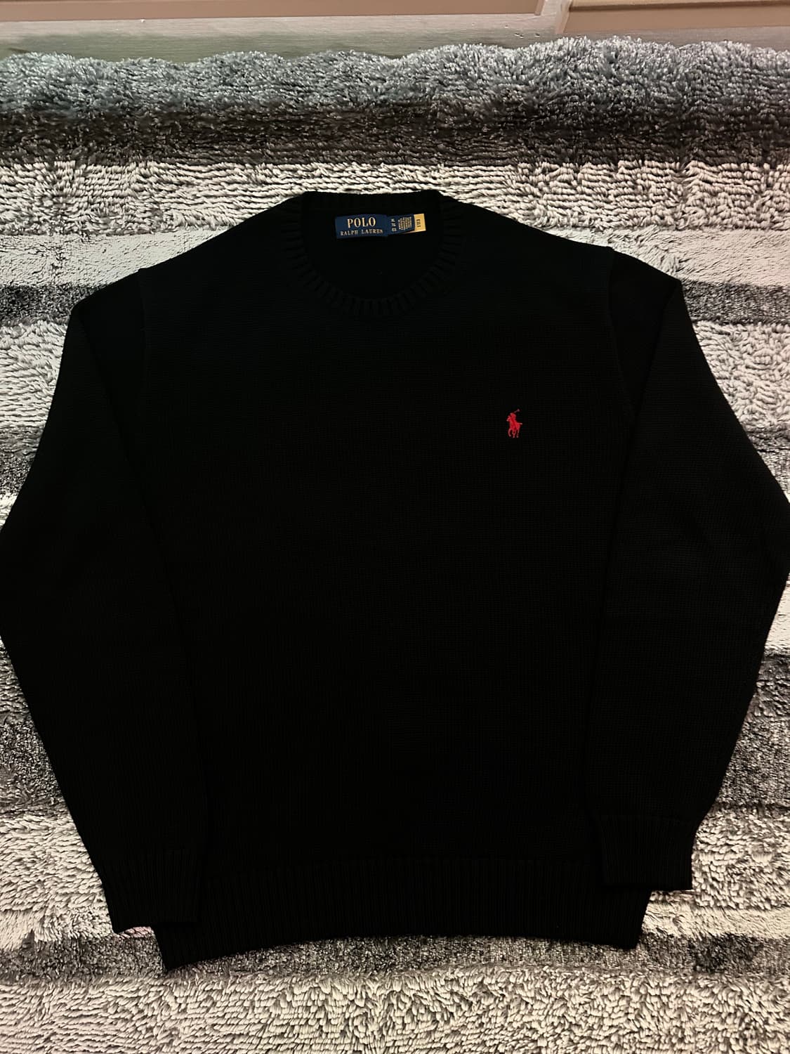 폴로 랄프로렌 코튼 니트 블랙 상품이미지1