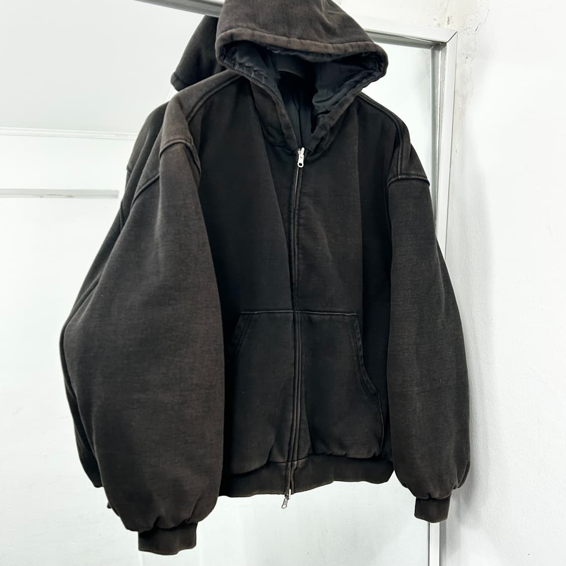 아워파스 PAS 018 리버시블 패딩 후드 집업 상품이미지2