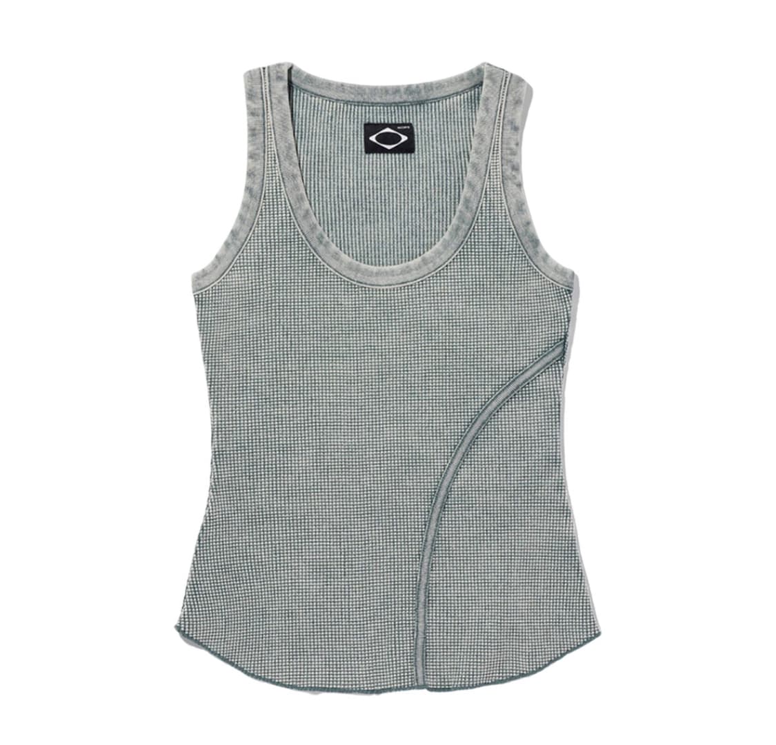 스몰 s 미스치프 레이어드 와플 후드 세트 블리치드 카키 상품이미지2