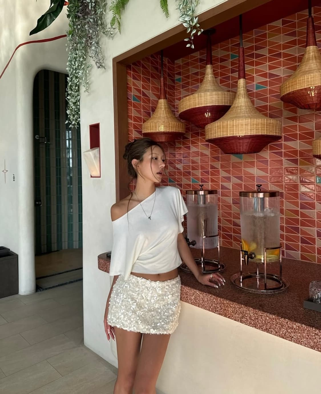 바로배송 / 새상품 - 글로니 CORE HALF TEE IVORY 상품이미지1