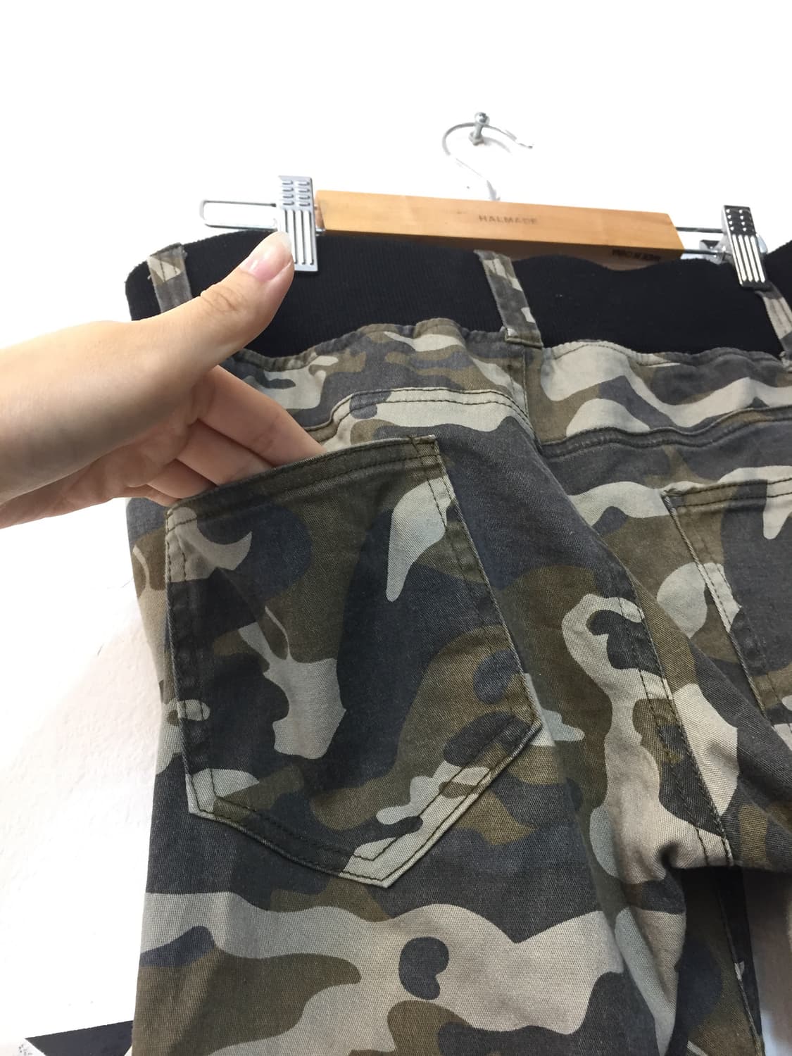 빈티지 갸루 셔링 카모 팬츠 상품이미지5