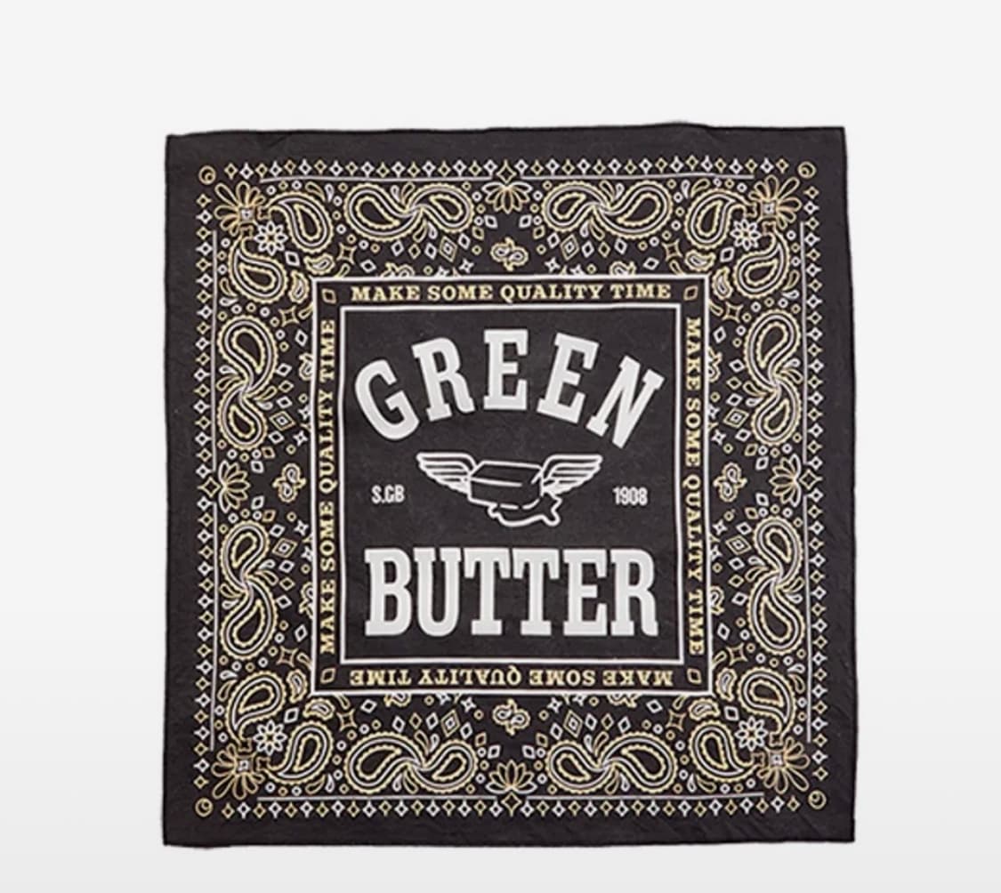 그린버터 - 스카프, 반다나 블랙  상품이미지1
