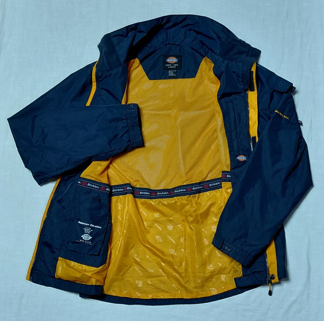[L] 디키즈 빈티지 네이비/옐로우 워크 윈드브레이커 상품이미지3