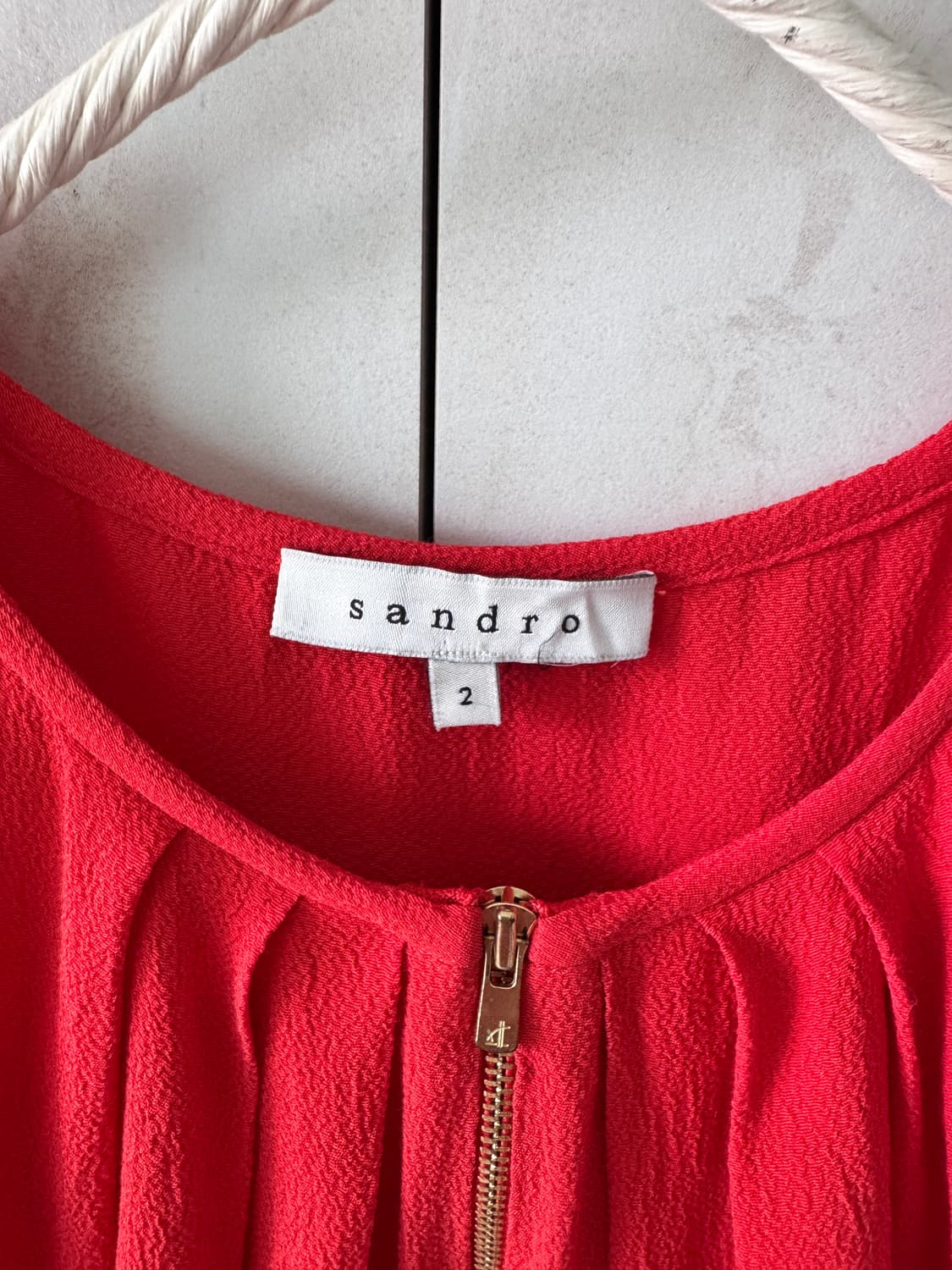 컨디션 촤상 sandro 레드 원피스 사이즈 2(55사이즈) 상품이미지6