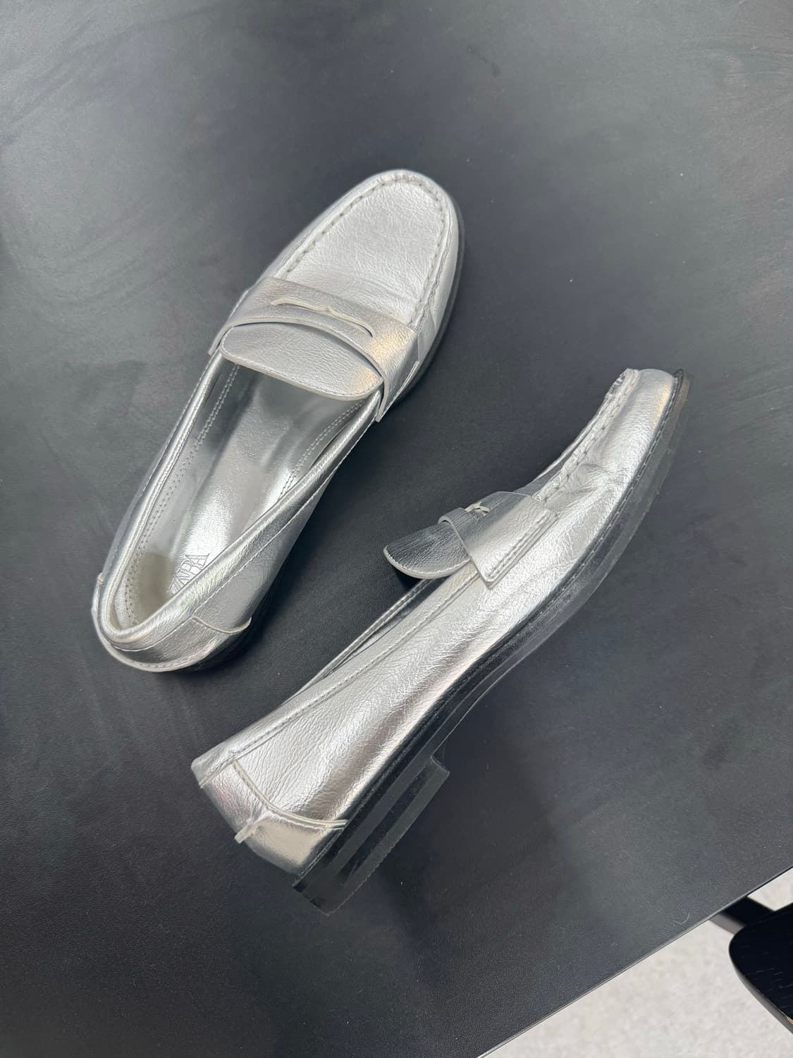 여성용 자라 실버 로퍼(240) 상품이미지4