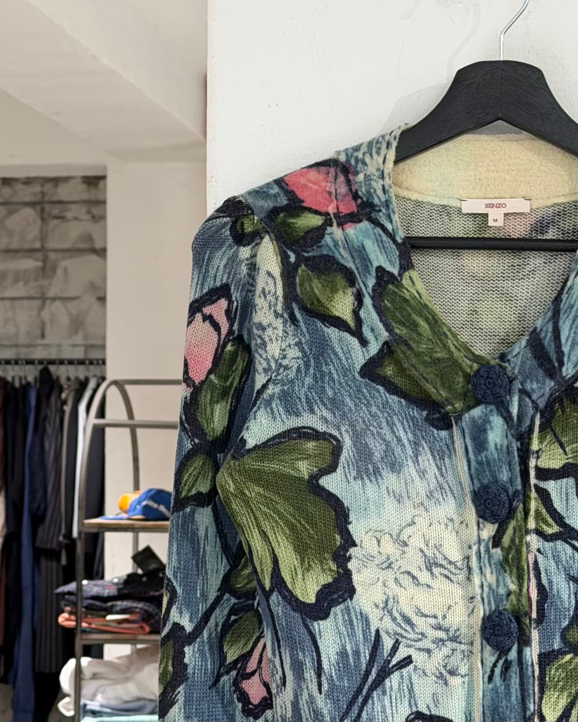 겐조 블루 플로럴 프린트 가디건 상품이미지2