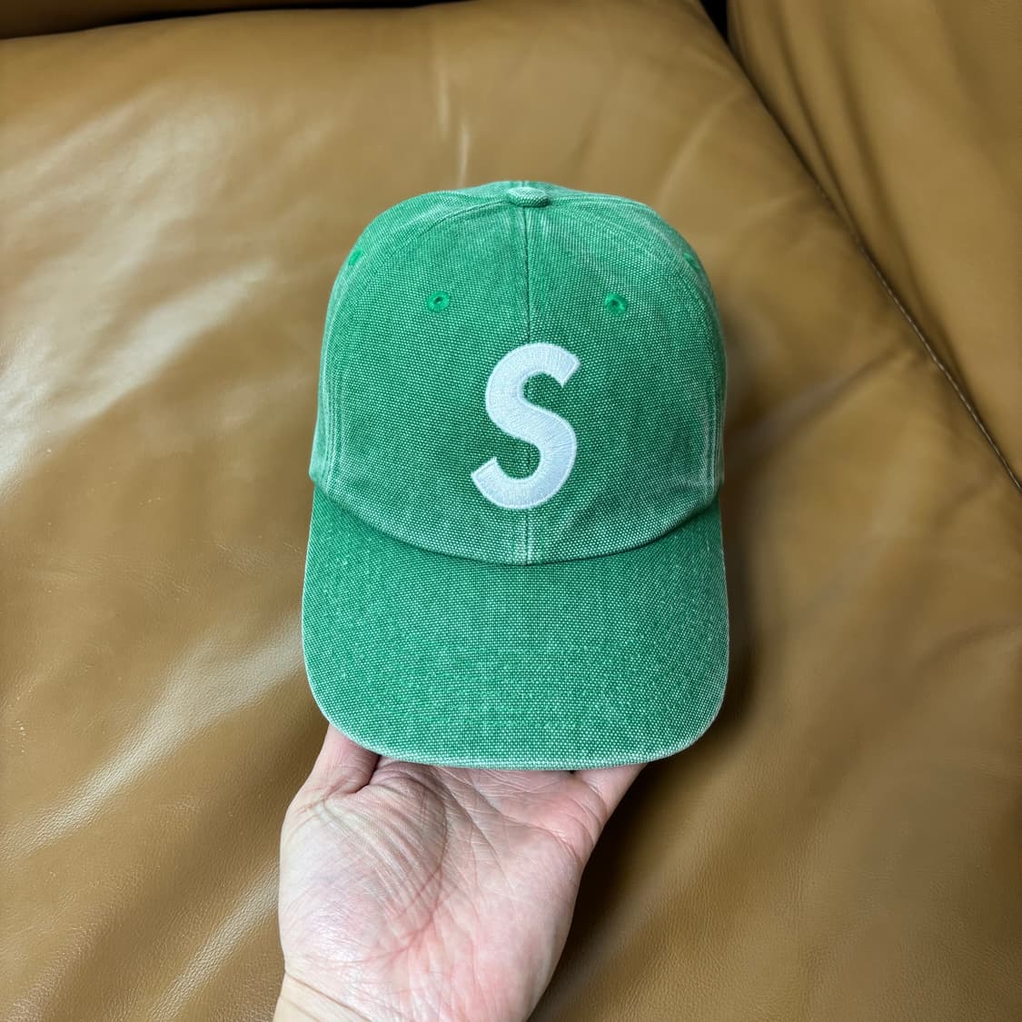 슈프림 S로고 볼캡 모자 워시드 그린 상품이미지2