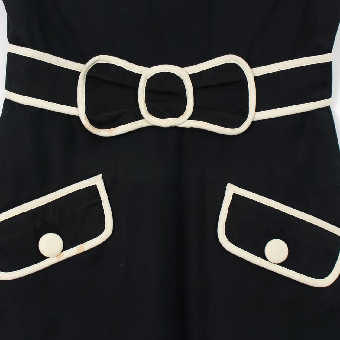 모스키노 칩앤시크 라인 나시 리본 미디 블랙 원피스 상품이미지6