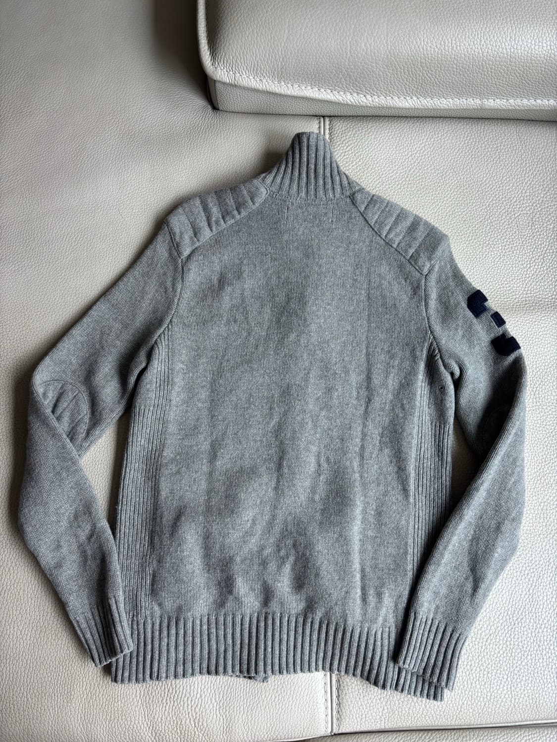 폴로 빅포니 투웨이 니트 집업 그레이 상품이미지2