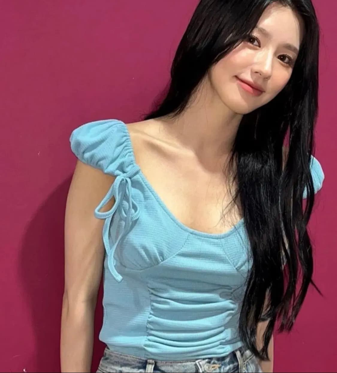 세릭 셔링 하프탑 상품이미지1