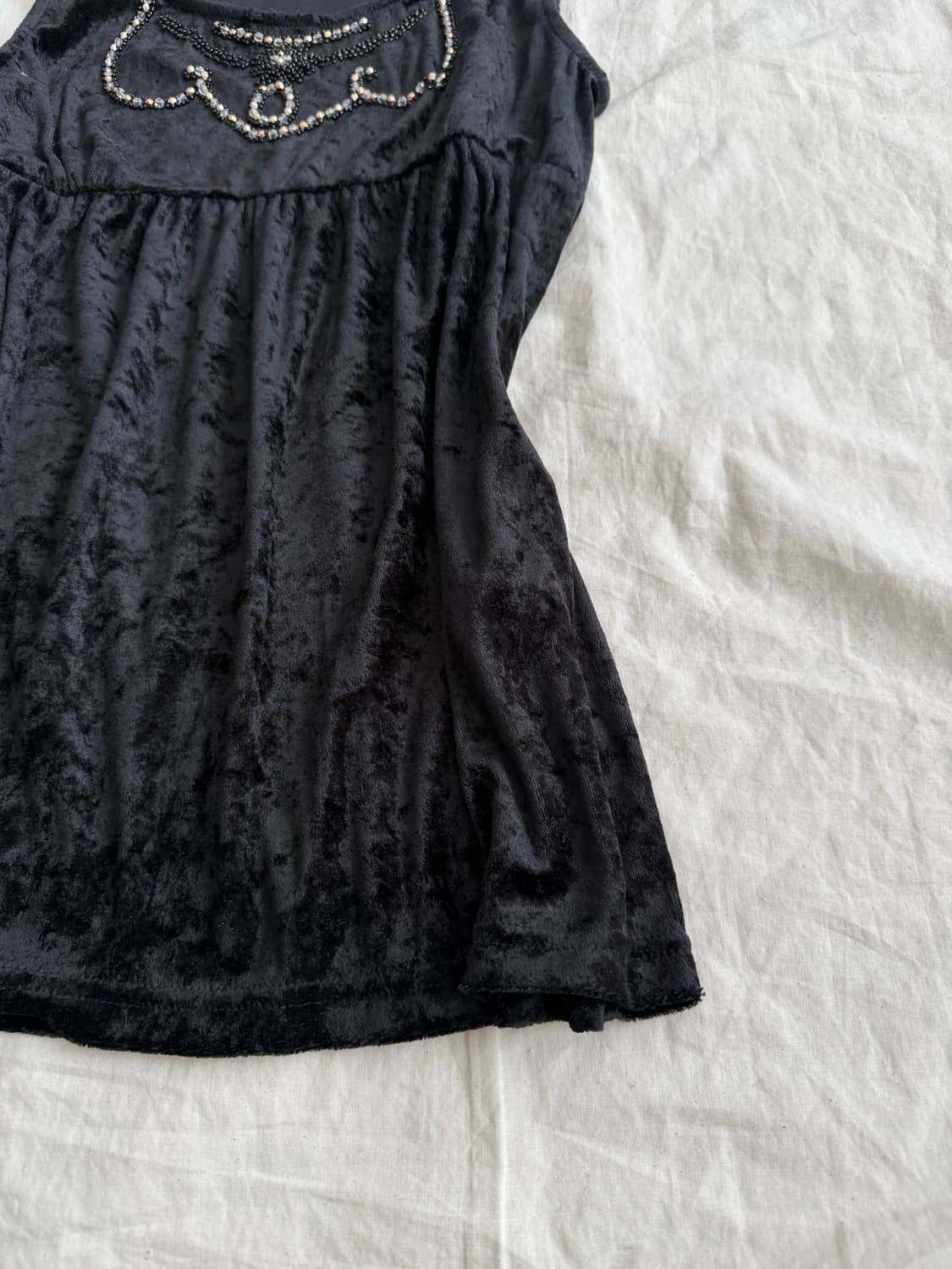 블랙 벨벳 캐미솔  상품이미지3