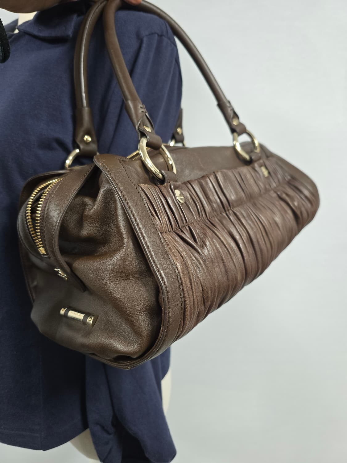 발렌시아가 00's 브라운 레더 숄더백 상품이미지6