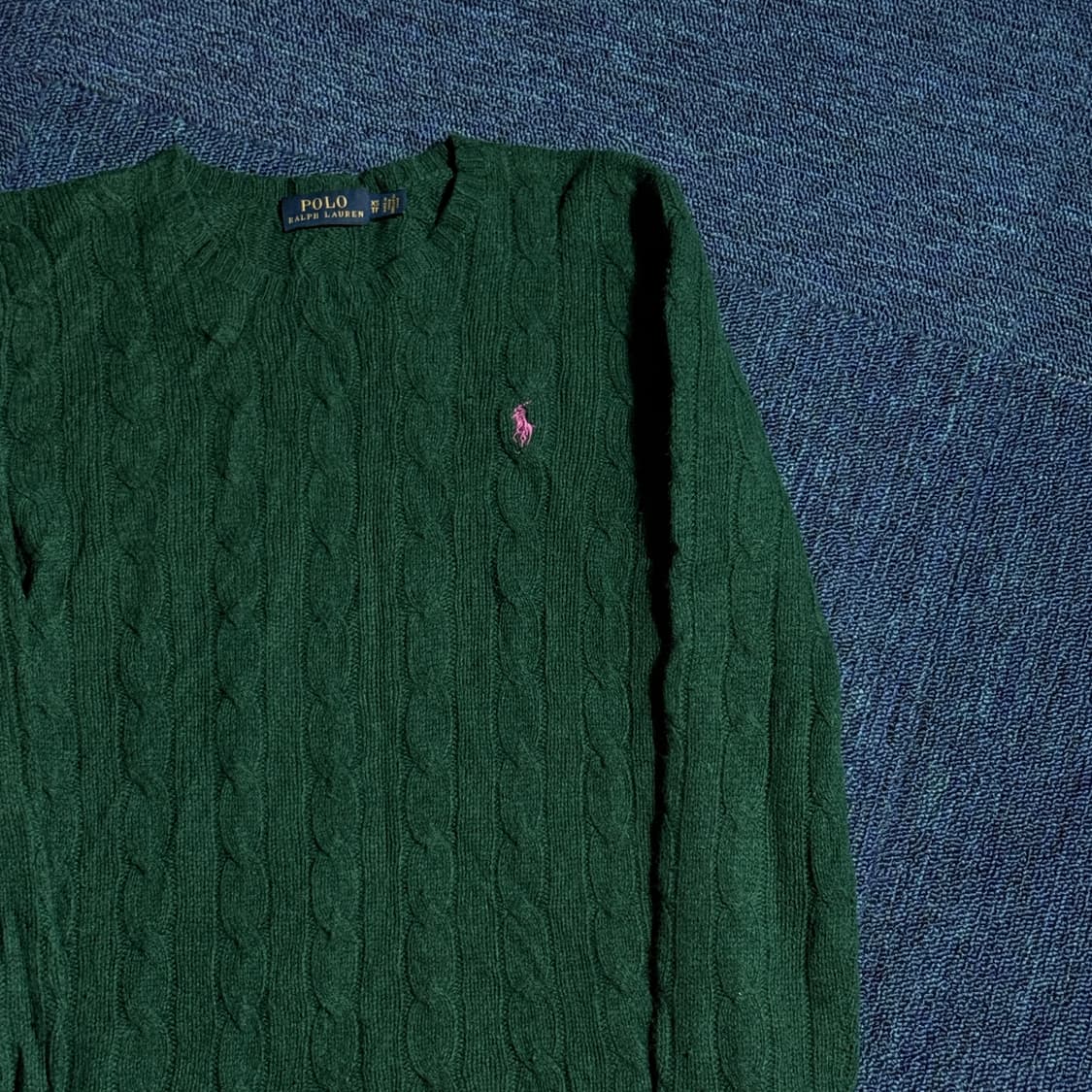 폴로 랄프로렌 케이블 니트 그린 상품이미지2