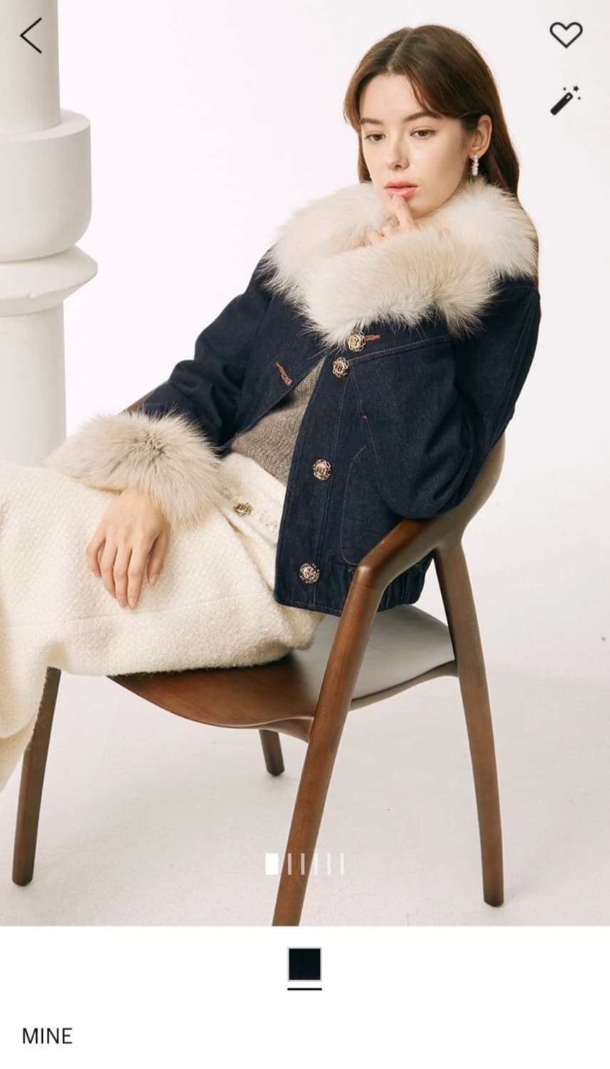 새상품) 한섬 마인 MINE 데님 자켓 청 자켓 상품이미지5