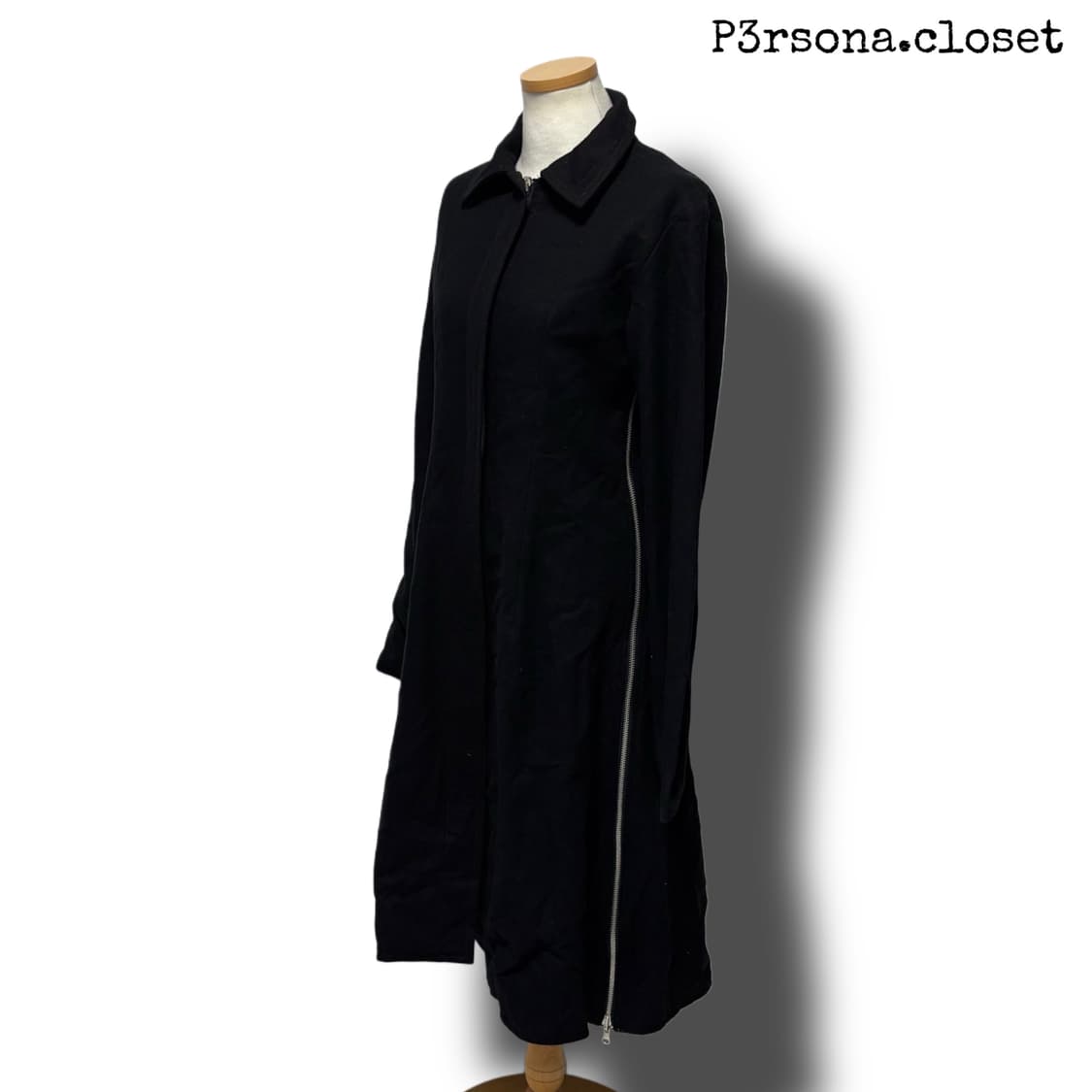 H.naoto wool side zip-up long coat 상품이미지6