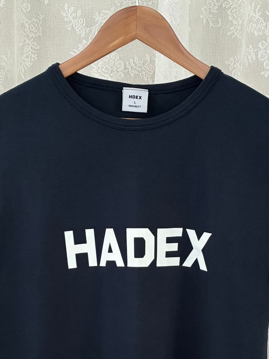 L) HDEX 에이치덱스 하덱스 로고 반팔 티셔츠 네이비 상품이미지3