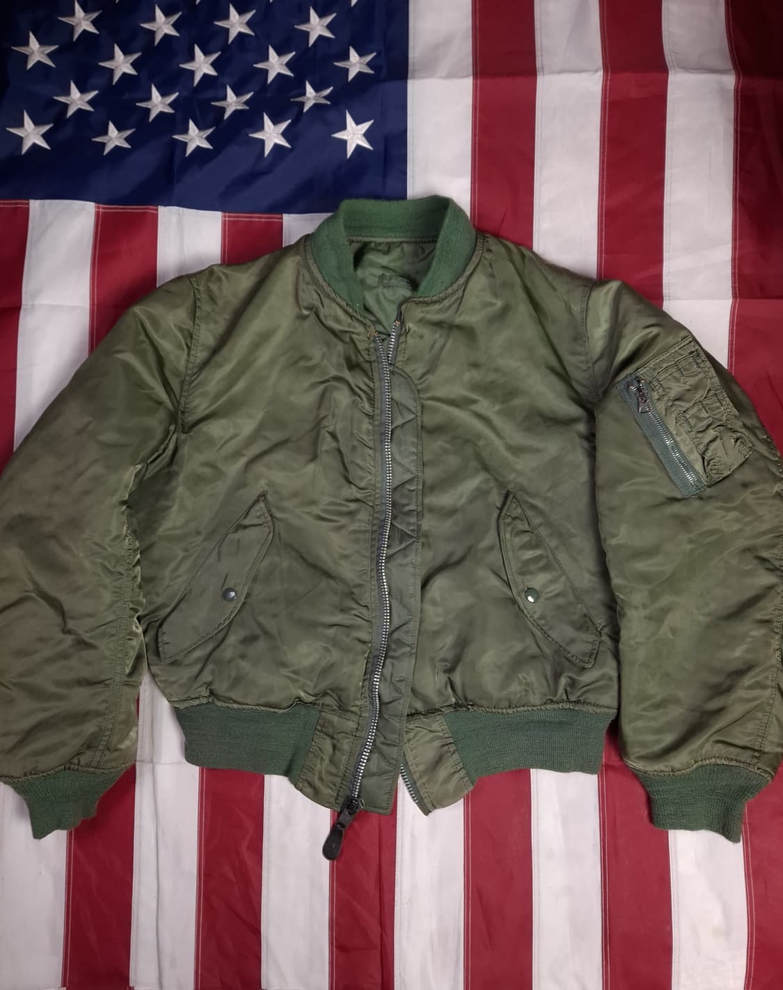 오리지날 미국제조 알파사 미공군 민수용 MA-1 항공자켓 상품이미지2