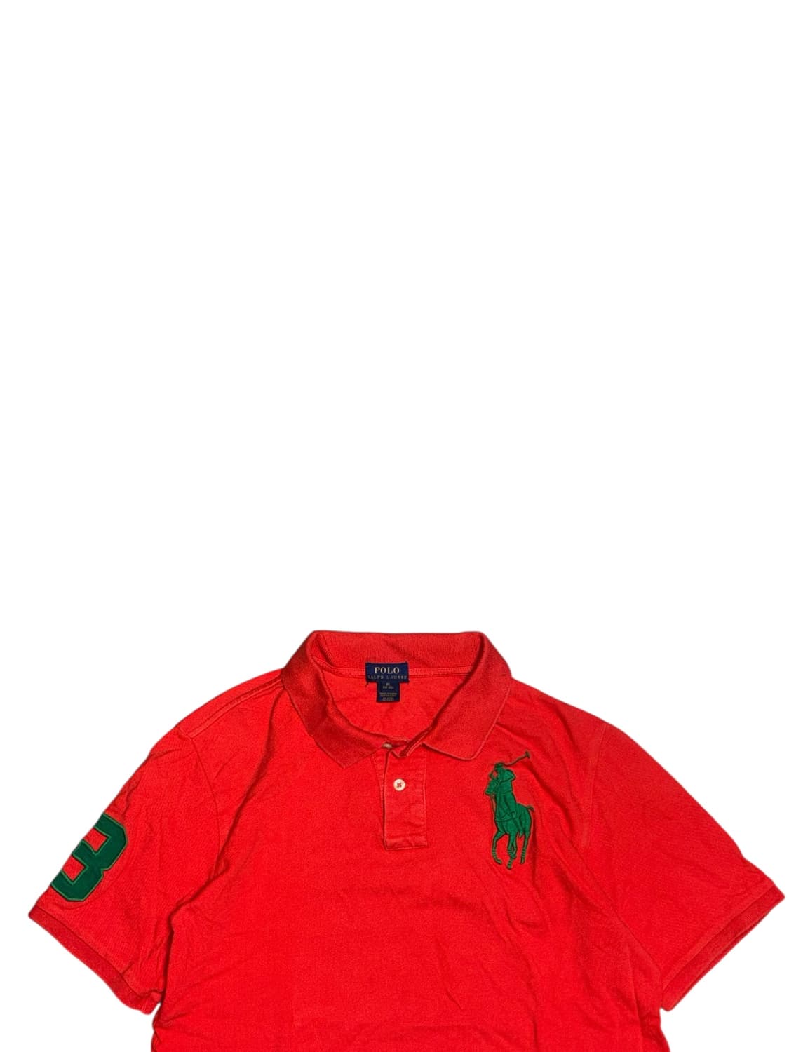 폴로 랄프로렌 빅포니 오렌지 컬러 카라 반팔티 상품이미지3