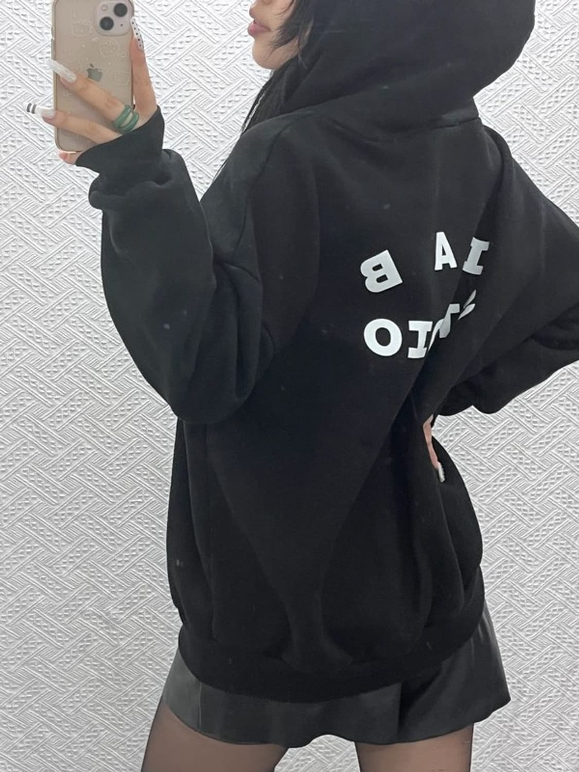 아이앱스튜디오 빈티지 캐주얼 백로고 후드티 115 C10993 상품이미지1