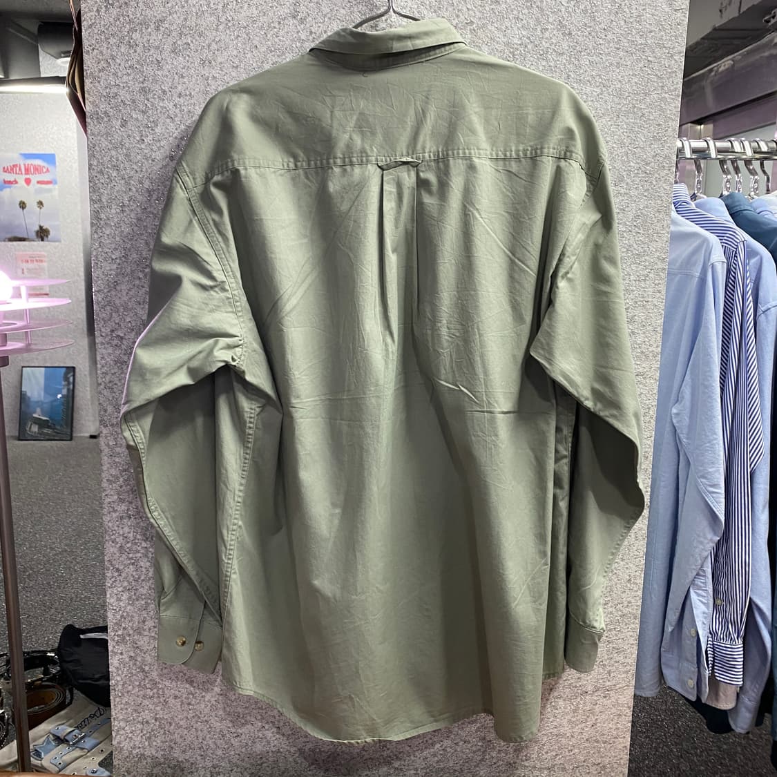 칼하트 포켓로고 애쉬그린 워크 셔츠 B3694 상품이미지5