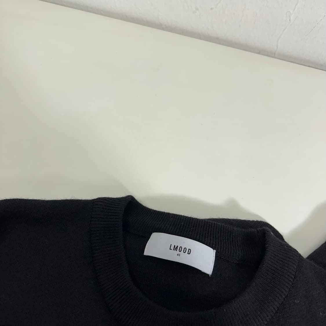 46 M 엘무드 블랙 캐시미어혼방 라운드니트 상품이미지2