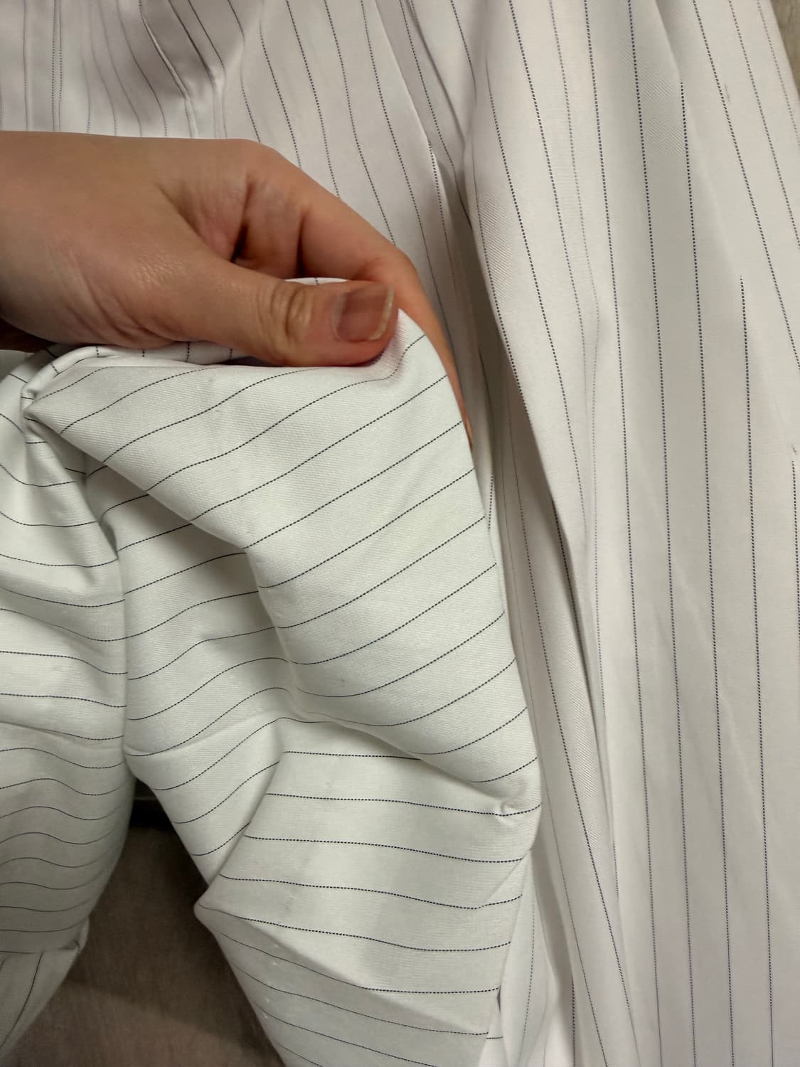 스컬프터 Wrap Skirt White Pinstripe 상품이미지8