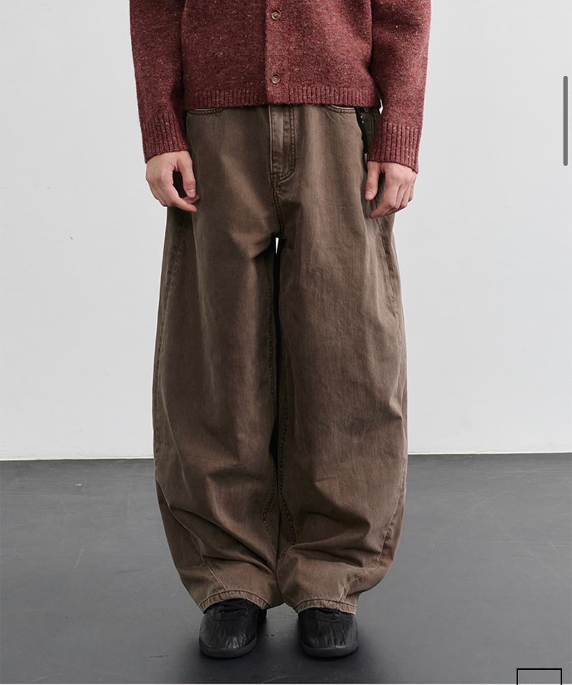 (새상품) 노운 - wide curved denim pants 상품이미지5