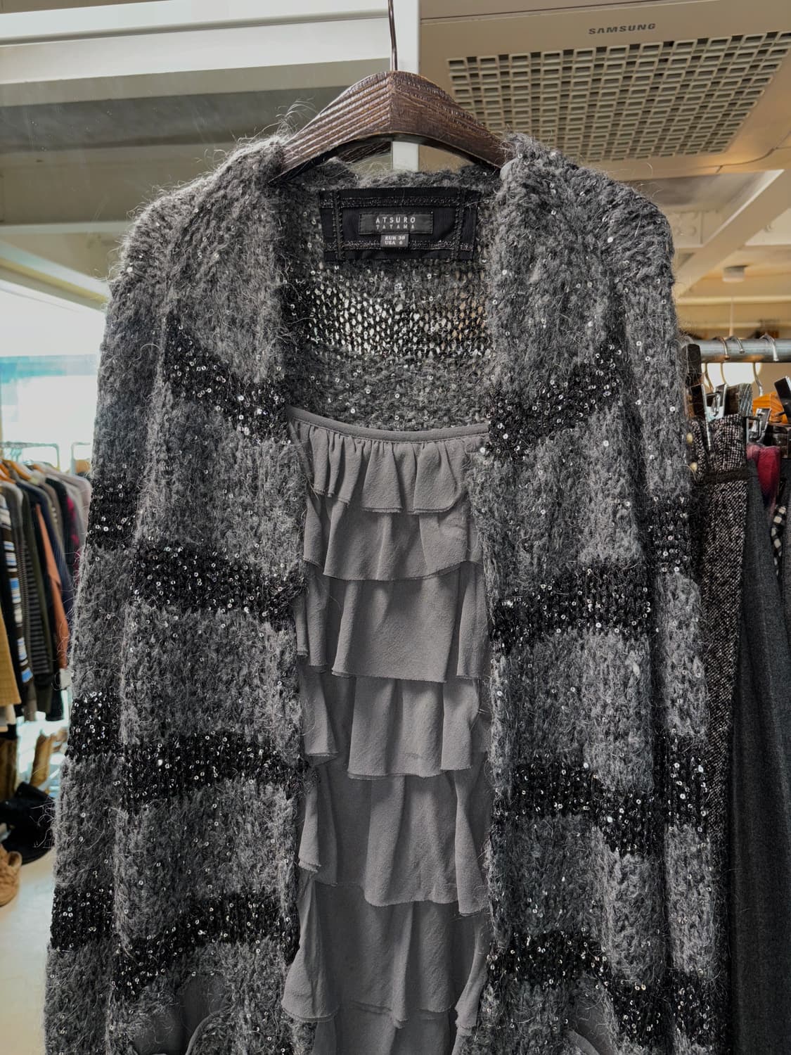 아츠로 타야마 레이어드 글리터 원피스 상품이미지3