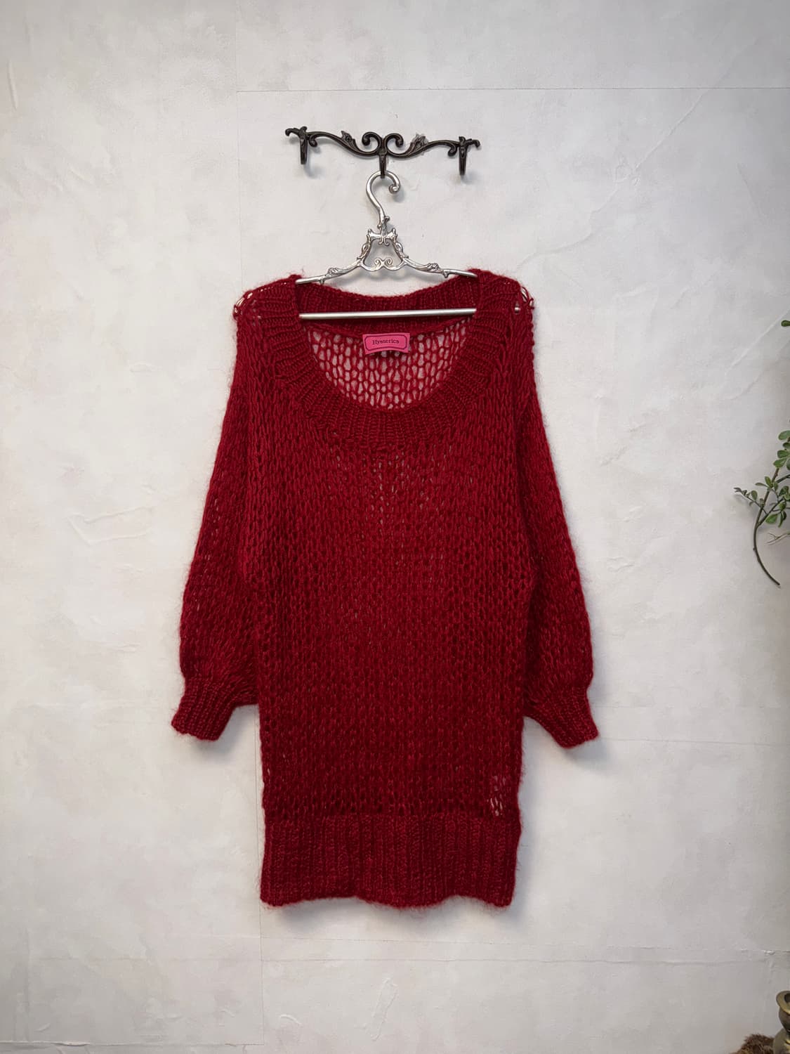 Hysteric Glamour red grunge net knit 상품이미지3