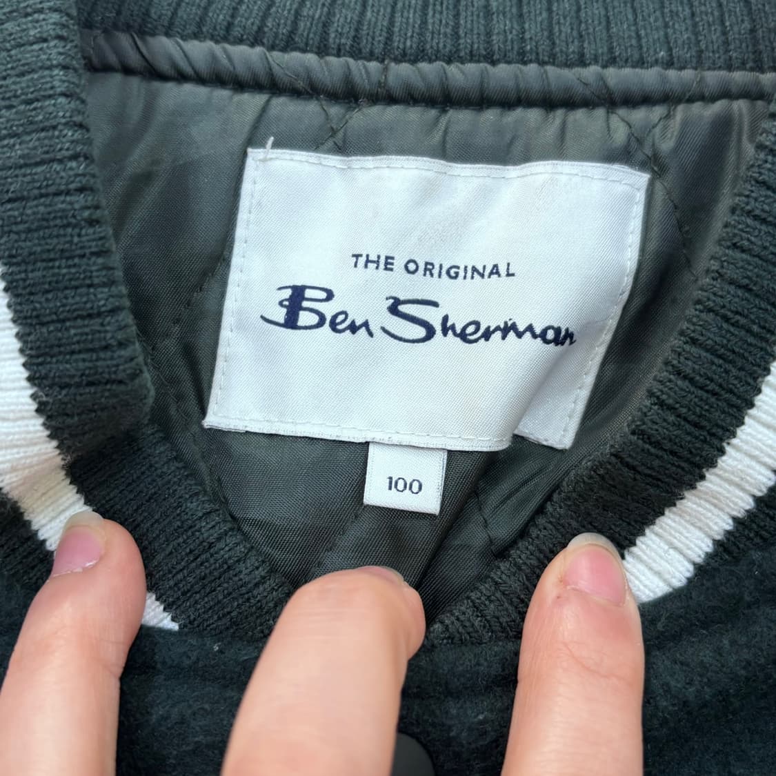 100 벤셔먼 블랙 바시티 자켓 0324E 상품이미지3