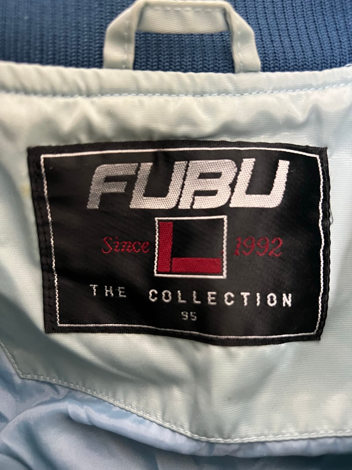 푸부 올드스쿨 y2k 스카이 빅로고 비시티 자켓 상품이미지3