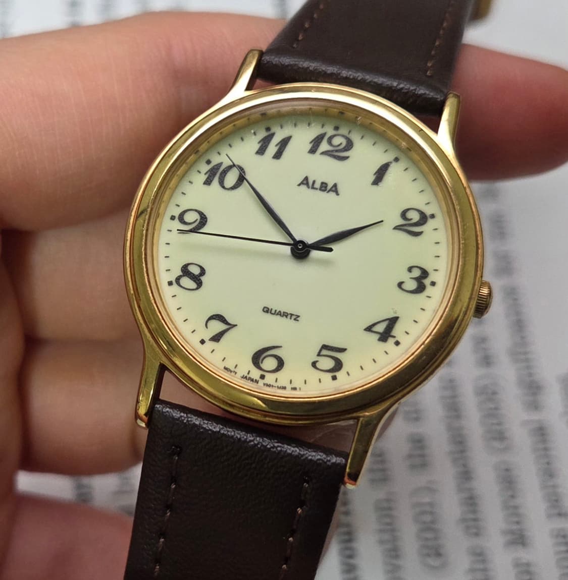 빈티지 세이코 알바 풀루페 야광판 아라빅인덱스 논데이트 슬림쿼츠  상품이미지3