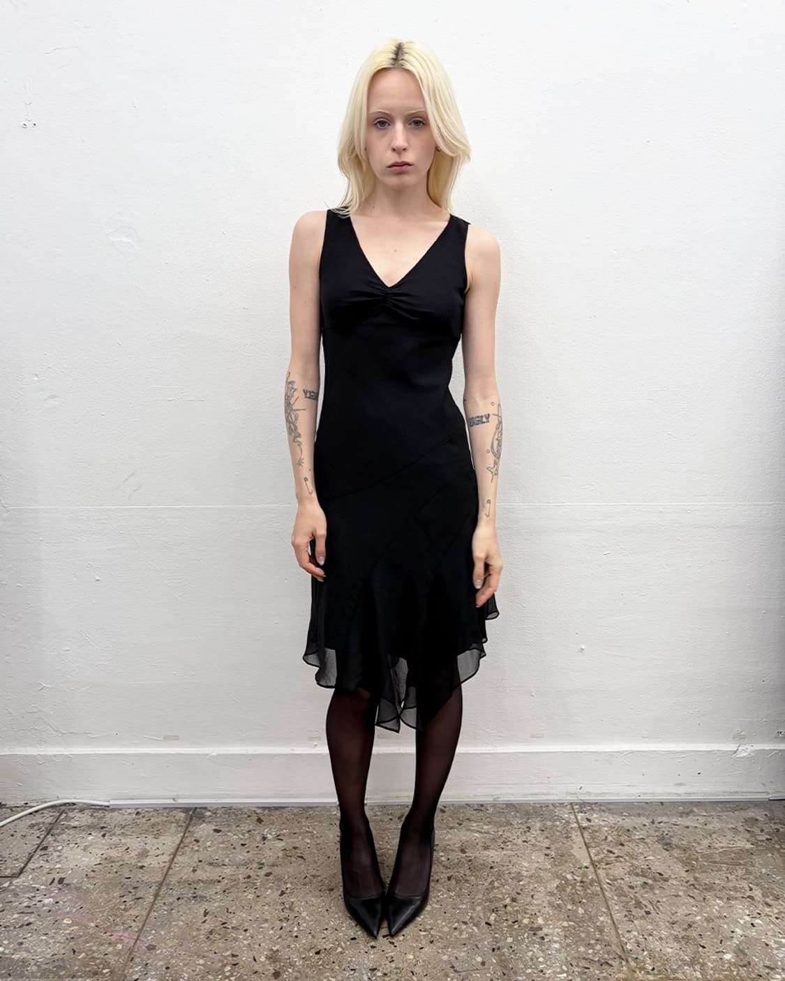 빈티지 셔링 드레스 상품이미지1