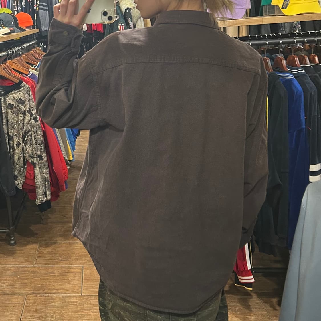 [HI] 칼하트 긴팔 데님 셔츠 브라운 상품이미지5