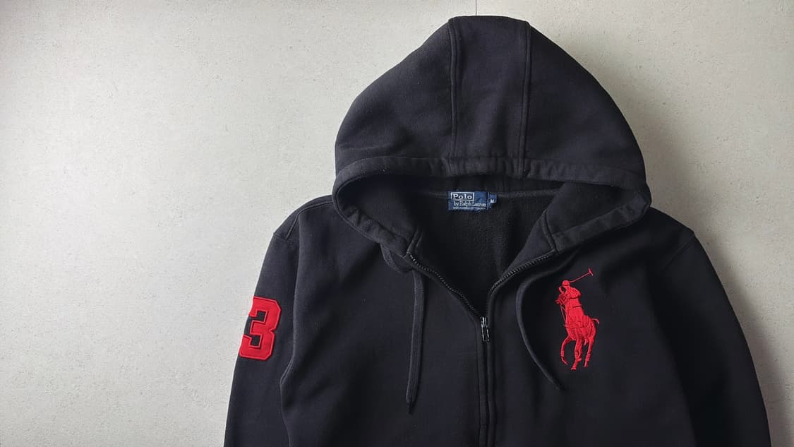 폴로 빅포니 검빨 후드집업 상품이미지2