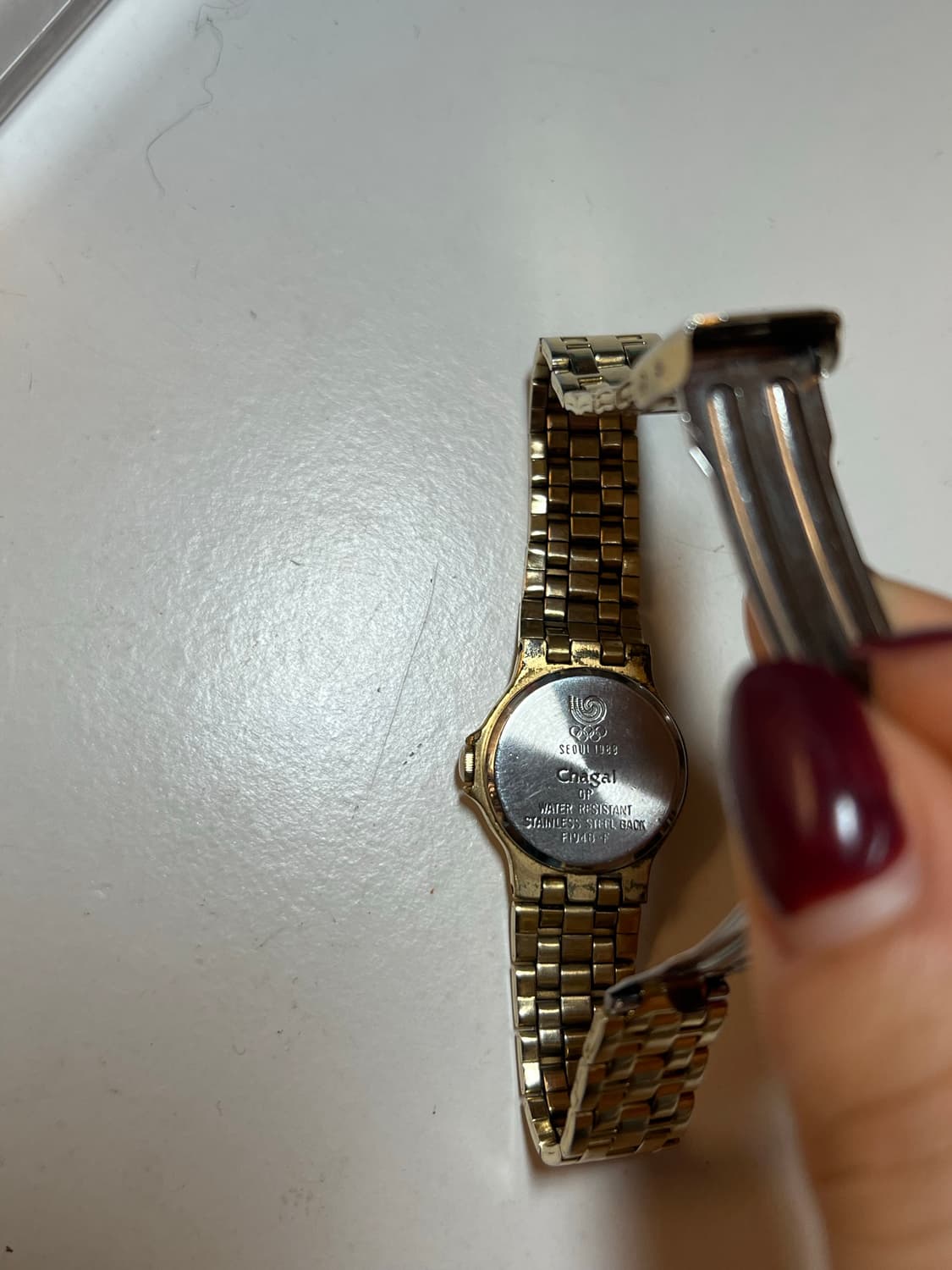 샤갈 Chagal 1988 서울 올림픽 기념 여성 금장 시계 상품이미지3