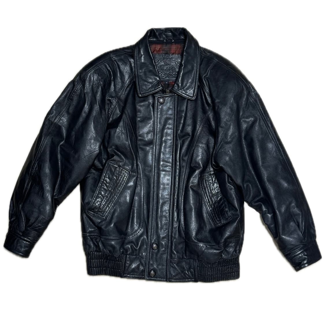 빈티지 레더 봄버자켓 상품이미지1