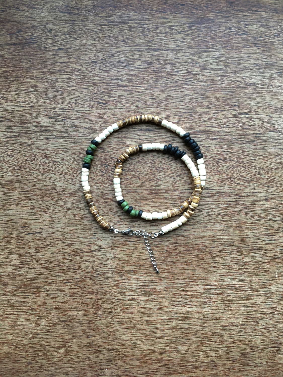 green wood necklace 상품이미지3