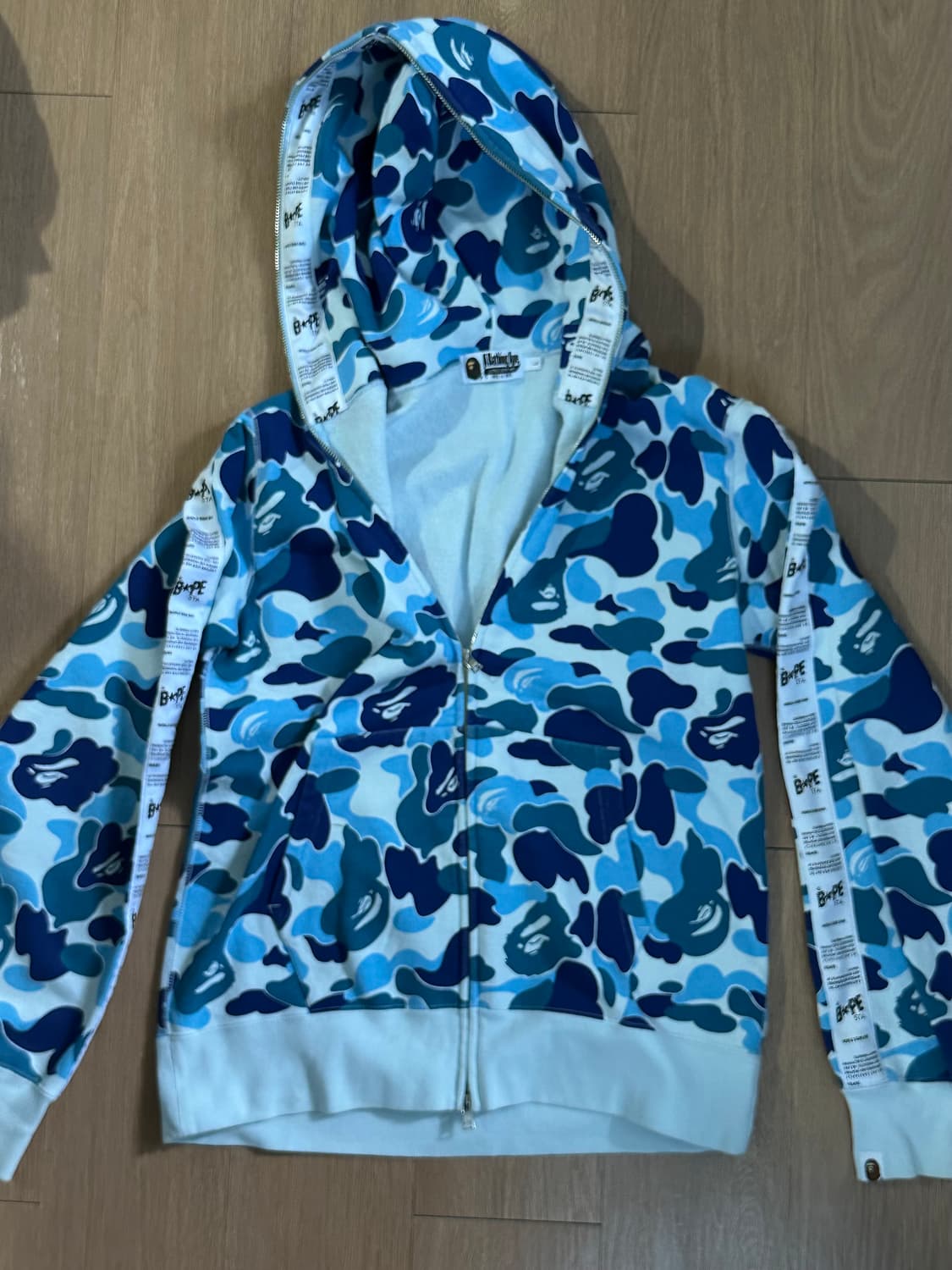 BAPE 블루 카모 풀집 후드 상품이미지1