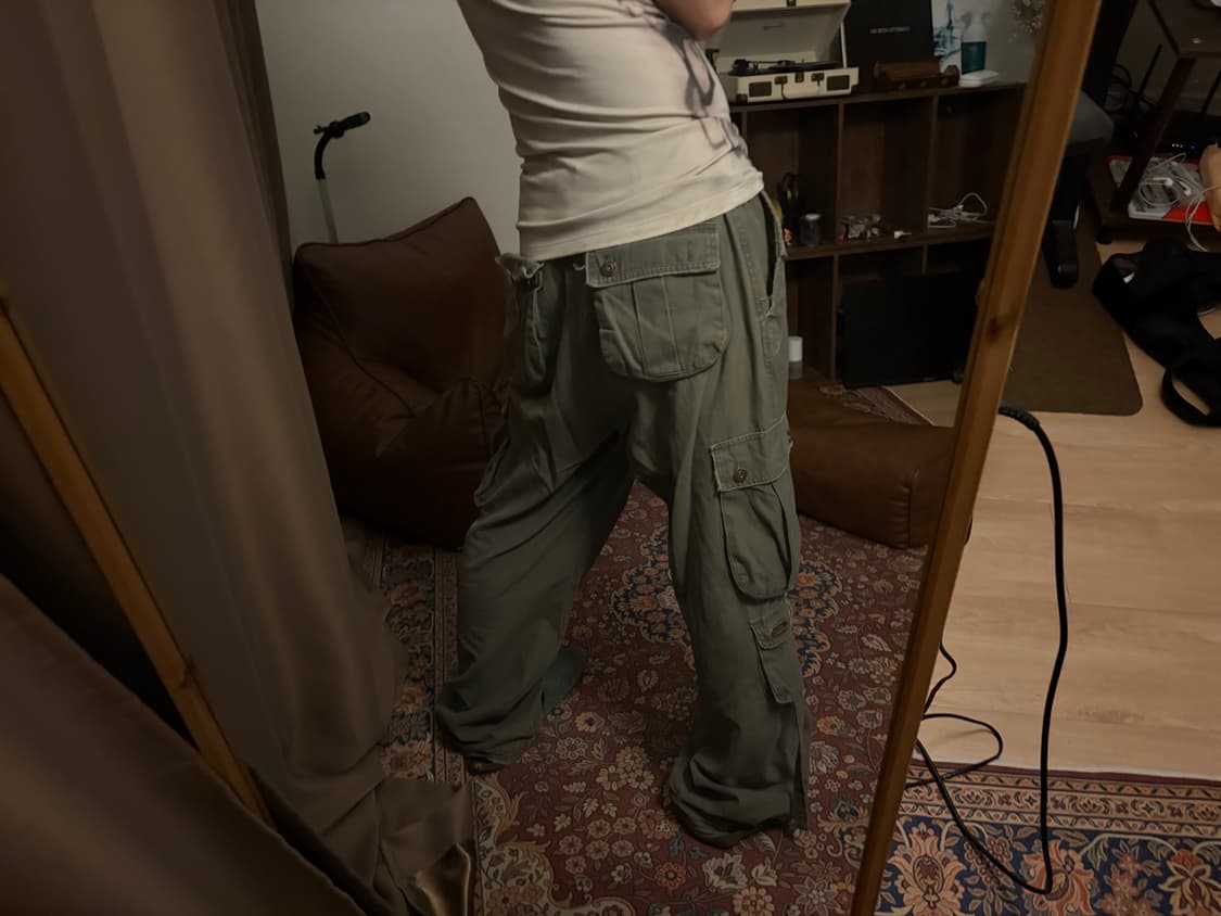 빈티지 본디지 카고 팬츠 그레이 상품이미지3