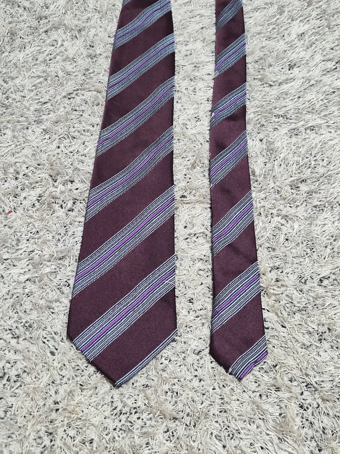 에르메네질도제냐Zegna 사선 패턴 넥타이 Free - N35 상품이미지5