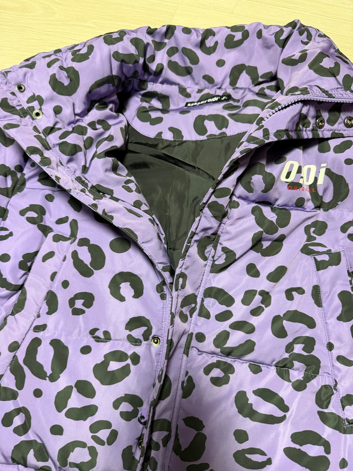 OIOI 패턴 패딩 자켓 퍼플 상품이미지10
