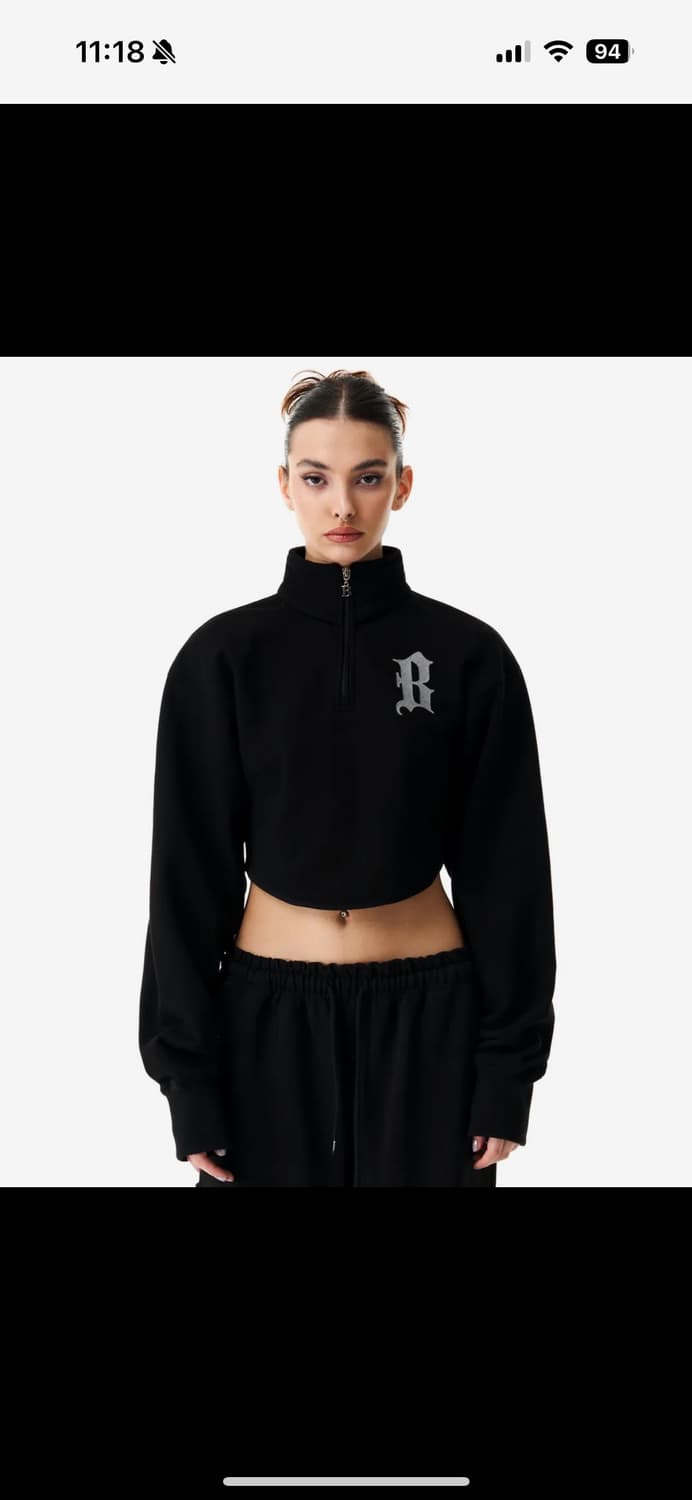 배디 Newness Half Zip Sweatshirt Black 상품이미지1