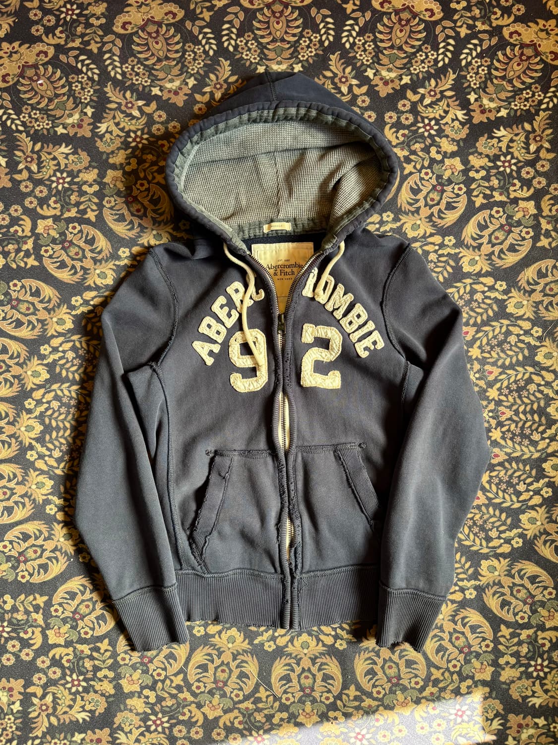 아베크롬비 아플리케 로고 후드집업 상품이미지1