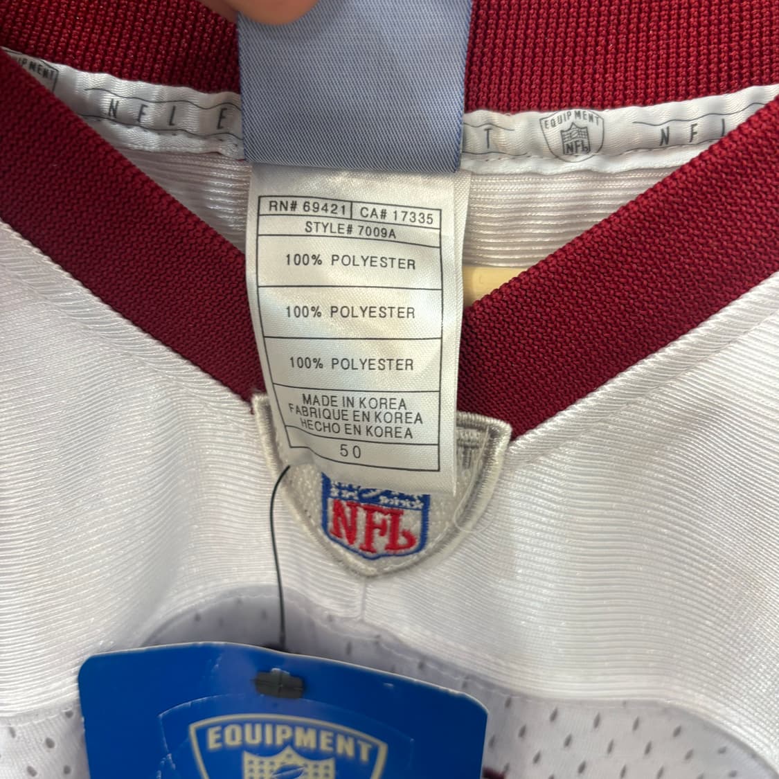 NFL X 리복 워싱턴 레드 스킨스 유니폼 져지 XL 상품이미지9